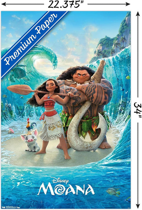 Trends International Disney Moana - Ocean Floor Wall Poster, 34L x 22.4W, Premium Unframed Version...