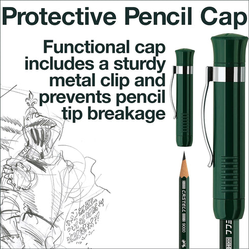 Faber-Castell Perfect Pencil Castell 9000 and 3 Count Pencil Refill - #2 Lead Pencil, Sharpener and Pencil Extender (Pack of 1)...