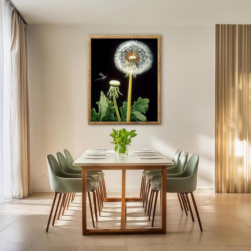 Posterizer 1 pcs-delicate dandelions in nature 4-Floral & Botanical Art-Landscape & Nature Art-Decor for Home & Office- unframed wall art...