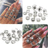 FIBO STEEL 101 Pcs Vintage Knuckle Rings for Women Stackable Midi Finger Ring Set...