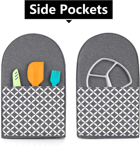 Yarwo Stand Mixer Cover Compatible with 4.5 qt and All 5 qt KitchenAid Mixer, Protective Dust Cover with Top Handle and Pockets for Accessories, G...