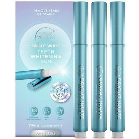 Venus Visage Teeth Whitening Pen, 40+ Uses - Teeth whitening Gel with Professional Formulation and Ingredients - Best Teeth Whitener Overnight and...
