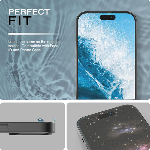 SURPHY 3 Pack Compatible with iPhone 14 Pro Screen Protector (6.1 inch 2022), HD Clear Tempered Glass Designed for iPhone 14 Pro (HD Clear)...