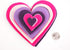Playfully Ever After 1 to 6 inch Multi-Size Color Pack 24pc Felt Hearts (Pink/LightPink/Purple/Darkpurple)...
