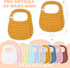 Loopeer 10 Pcs Snap Muslin Bibs Baby Bibs for Boy Girl Infants Newborns Bib Soft Snap Bibs for Teething Drooling (Colorful)...