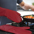 BPA-Free Silicone Oven Mitts Ultra Heat Resistant up to 500°F - Oven Mitts with Thick Cotton Liner - Long Slip Resistant Pot Holders, Flexible Ove...