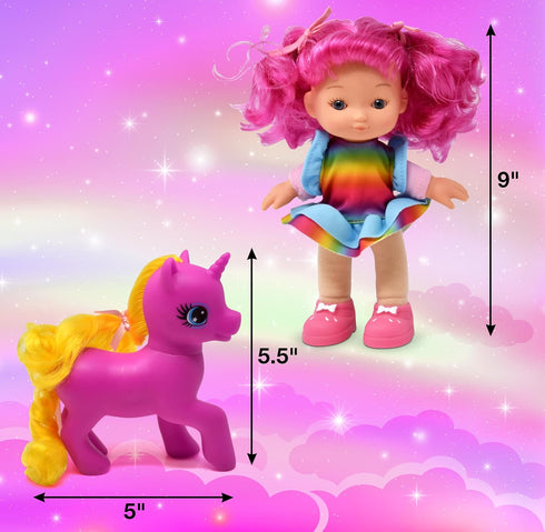 Gift Boutique Unicorn Toy Gifts for Girls, Princess Fairy Doll with Hair Playset includes Mini Fairytale Figure Magical Rainbow Little Pony with W...