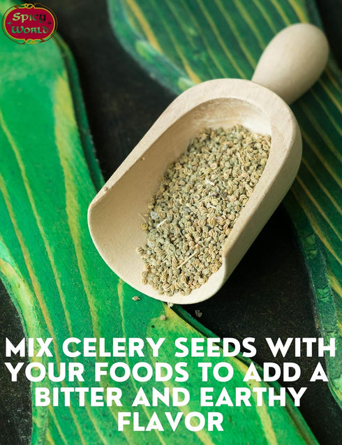Whole Celery Seeds 7oz Resealable Bag | by Spicy World (7 Ounce)...
