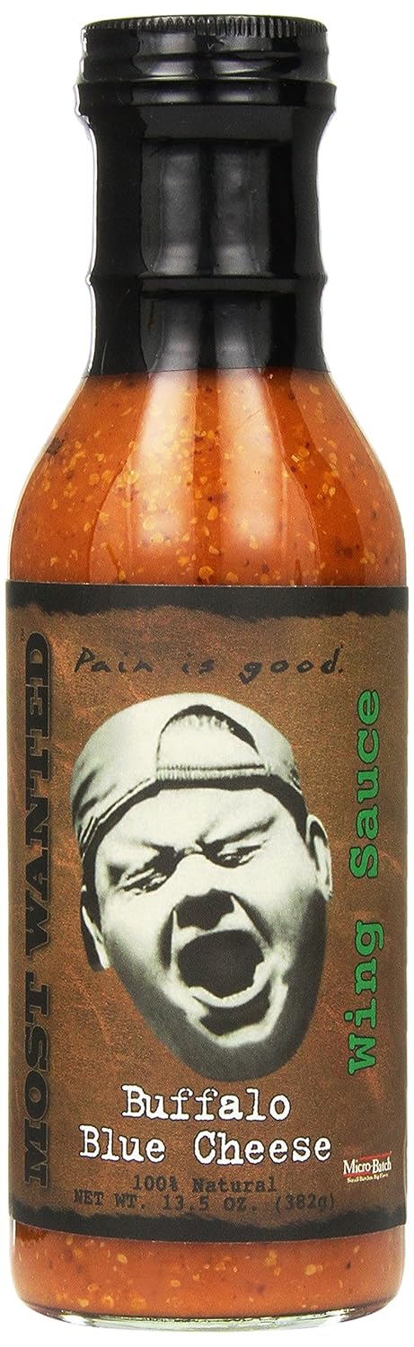 Pain is Good - Buffalo Blue Cheese Screaming Wing Sauce - 13.5oz Bottle - Made in USA - All Natural Ingredients, Non-GMO, Gluten-Free, Sugar-Free,...