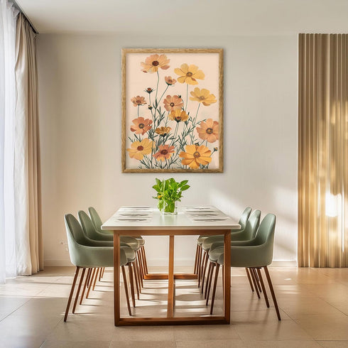 Posterizer 1 pcs-dainty yellow wild flowers-minimalist aesthetic-Floral & Botanical Art-Abstract & Modern Art-Decor for Home & Office- UNFRAMED Wa...