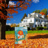Welcome Fall Garden Flag Home Decorative Blue White Pumpkin House Yard Outside Beach Small Flag Autumn Nautical Seahorse Coastal Decoration Ocean ...