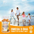 Omega 3 Fish Oil Gummies, Heart Healthy Omega 3 Gummy Supplement with High Absorption DHA & EPA, Extra Strength Joint & Brain Support, Omega 3 Fis...
