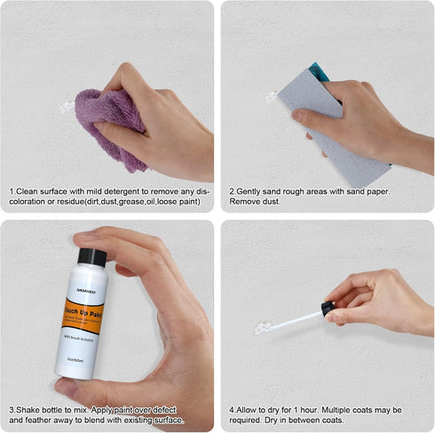 NADAMOO Multi Surface Touch Up Paint White, Interior House Appliance Paint Repair Marker for Wall, Ceiling, Cabinet, Door, Furniture, Windows, Shu...