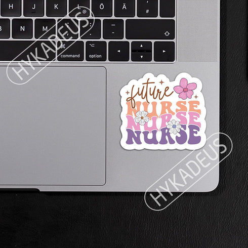 (3Pcs) Future Nurse Sticker Nursing Student Stickers Nursing School Die Cut Waterproof Vinyl Decal Decorate for Books, Laptops, Tumblers, Water Bo...