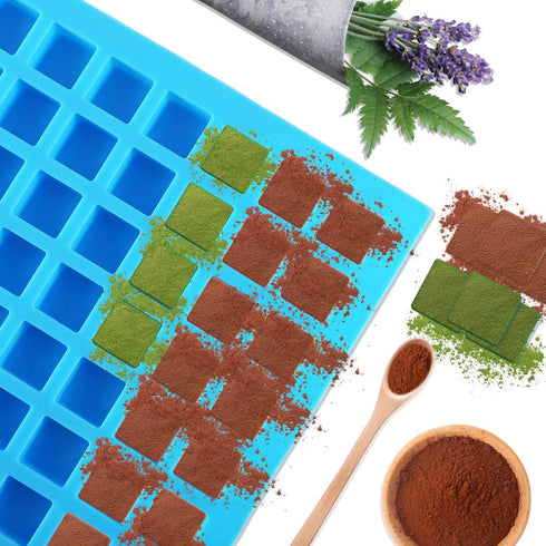 Silicone Candy Molds, 2 Pack 126-Cavity Mini Square Chocolate Molds for Gummy Jelly Truffles Pralines Caramels, Ice Cube Tray Molds...