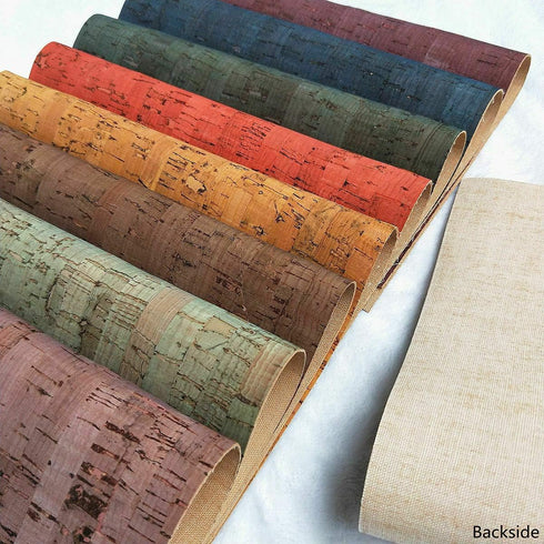 ZAIONE Cork Fabric Faux Leather Sheets 8x12inch A4 Pattern for Bags Making DIY Craft...