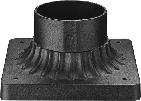 Outdoor Post Light Base Mount, Post Light Adapter 3'' Outdoor Pier Base in Black Finish for Deck Porch Patio, 5.5" W x 5.5" D x 3.25" H, 1 Pack...