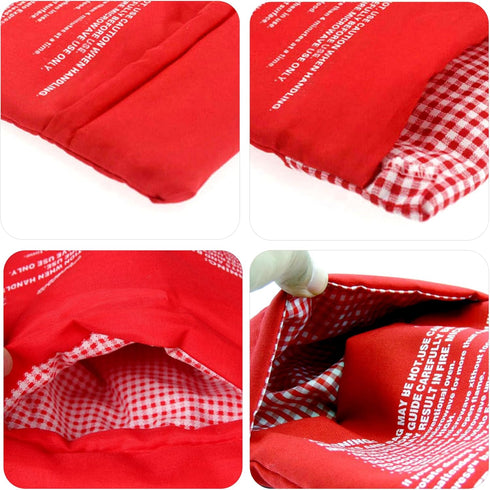 2 Pack Premium Microwave Potato Bags, Reusable Baked Potato Microwave Bag for Perfectly Cooked Potatoes, Red...