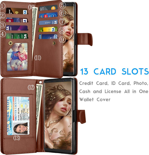 Tekcoo Compatible for Galaxy Note 8 Wallet Case/Samsung Galaxy Note 8 PU Leather Case, Luxury ID Cash Credit Card Slots Holder Carrying Flip Cover...