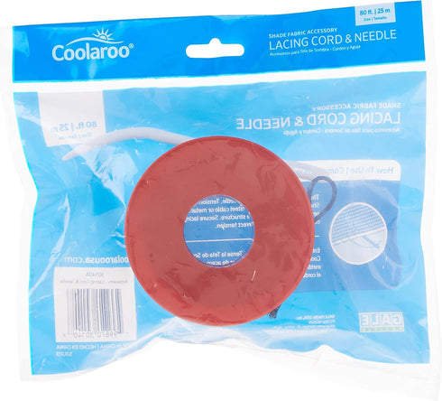 Coolaroo 301408, Lacing Needle Attachment and Placement, (1 Set, 80' Cord) SHADE FABRIC ACCESSORIES, Black...