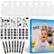 Baby Bibs Set - 2 Ply Knit Terry Solid White Feeder Bibs - Kit Includes, 8 Bibs, 8 Fabric Markers, 8 Stencils, Baby Gifts - Registry For Baby - Ge...