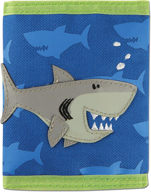 Stephen Joseph, Kids Unisex Wallet, Toddler Wallet for Boys and Girls with Applique Designs, Screen Printed Wallet with Zippered Coin Pocket, Shar...