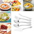 Serving Utensils, HaWare Stainless Steel Silverware Serving Set 5 Pieces, Pearled Edge Hostess Serving Set for Buffet Party Kitchen Restaurant, Mi...