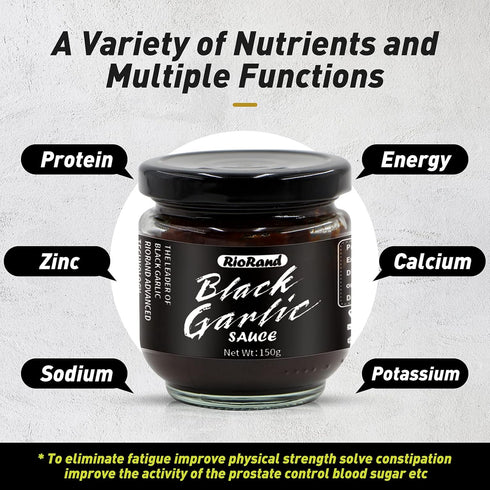 RioRand Black Garlic Sauce 150g/5.29oz Black Garlic Puree Canned...