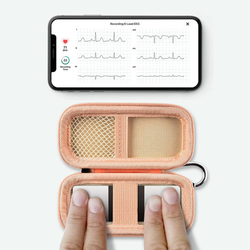 Heart Monitor Case Compatible with AliveCor Kardia Mobile ECG/for KardiaMobile 6L for Apple and Android Device - CASE ONLY (Pink)...