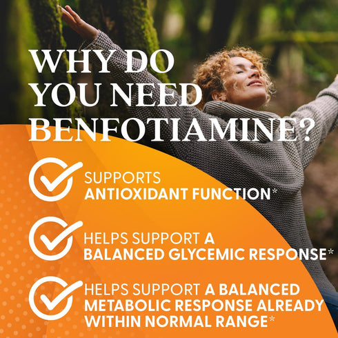 Doctor's Best Benfotiamine 300 with BenfoPure, Helps Maintain Healthy Glucose Metabolism, Non-GMO, Vegan, Gluten Free, Soy Free, 300 mg, 60 Veggie...