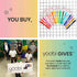 Yoobi | 1 Inch Binder, Popsicle | Holds Up to 275 Sheets | 3-Ring D-Ring Binder | PVC Free, FSC Certified | 11.5” x 1” x 10.5”...