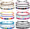 Kigeli 18 Pcs Boho Surfer Bracelet Ankle Adjustable Waterproof Braided String Beaded Anklets Unisex Handmade Bracelet Colorful Bohemia Anklet Chai...