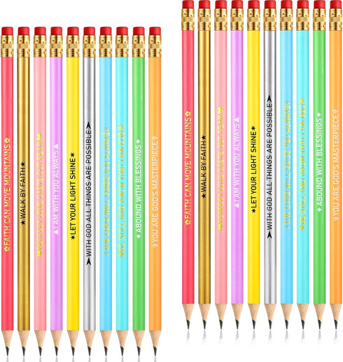 20 Pcs Inspirational Pencils Compliment Pencils with Motivational Sayings #2 Pencils Back to School Pencils Cute Fun Pencils for Kids Girls Studen...