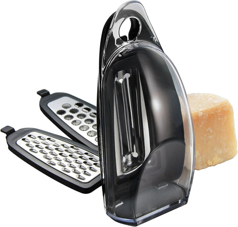 Palm Grater | Citrus Lemon Zester, Small Cheese Grater with Container | Hand Grater | Small Grater Zester for Orange Lemon Lime | Peeler for Veget...