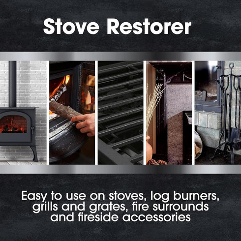 Furniture Clinic Stove Restorer - Restores The Natural Matte Black Color on Log Burners, Grates, & Fireplaces. Works Like a Polish - 250ml...