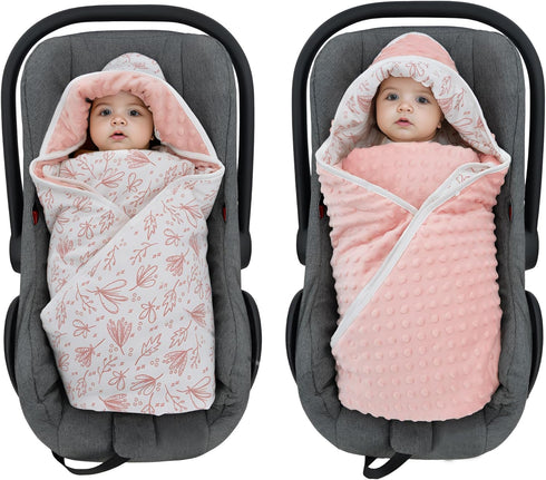 Miracle Baby Car Seat Blanket, Car Seat Covers for Babies Universal Winter Carseat Swaddle Blanket for Baby Pram Buggy, 35"x35" (Line Plant)...