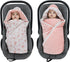 Miracle Baby Car Seat Blanket, Car Seat Covers for Babies Universal Winter Carseat Swaddle Blanket for Baby Pram Buggy, 35"x35" (Line Plant)...
