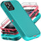 for iphone 11 Pro Case, Military Grade 3 in 1 Heavy Duty Shockproof/Drop Proof/Dust Proof Case with 2Pcs Tempered Glass Screen Protector (Aqua Blu...