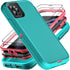 for iphone 11 Pro Case, Military Grade 3 in 1 Heavy Duty Shockproof/Drop Proof/Dust Proof Case with 2Pcs Tempered Glass Screen Protector (Aqua Blu...