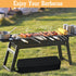Grill Accessory Storage Bag, Tool Storage for Outdoor Grilling Utensil Holder with Inner Mesh Pockets and Magic Tape, Black Hardware BBQ Tools Sto...