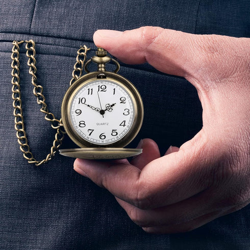 YISUYA Vintage Pocket Watches for Men Boy, FOB Pocket Watch with Chain, Christmas Gifts, Father's Day Gifts, Valentine's Day Gifts, Birthday Gifts...