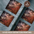 3dRose Copper and Gold Blush Rose Ombre Gemstone Ink Glitter Marble Set of 4 Ceramic Tile Coasters...