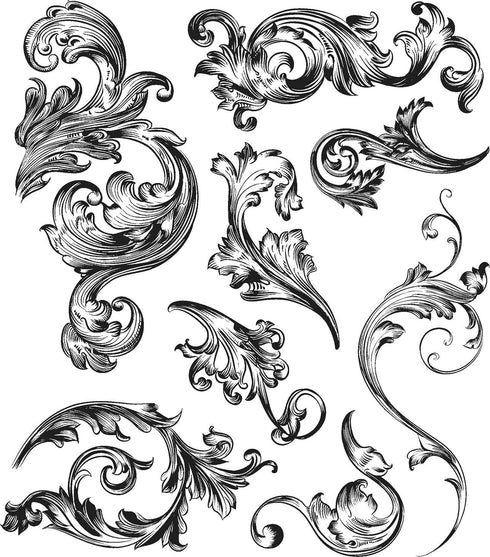 Stampers Anonymous ClngStp THoltz Scrollwork...