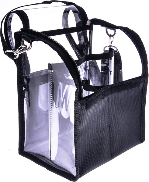 Trave Medium Makeup Brush Buddy Makeup Brush Holder Bag Cosmetic Kits Beauty Accessories Storage Organizer Bag with 4 Dividers & Shoulder Straps...