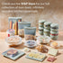 W&P Porter Silicone Reusable Storage Bag, Sandwich (36oz Stand-Up), Cream, Food Storage Container, Microwave and Dishwasher Safe, Easy Cleaning...