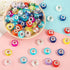 230 Pcs Large Hole Glass Beads for Jewelry Making, European Beads Bulk Mixed Color Spacer Beads with Rhinestones Lampwork Beads for DIY Craft Char...