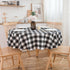 MANGATA CASA Black Gingham Round Tablecloth-Checkered Table Cloth Waterproof Kitchen & Table Linens-Polyester Buffalo Plaid Wrinkle Free Table Cov...