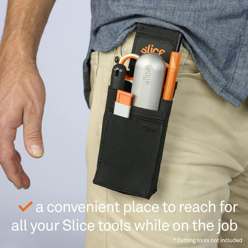Slice 10516 Tool Holster, Holds Various Tools, Removable Belt Clib, Sturdy and Flexible Pockets, 5 Pockets, Various Sizes, Heavy Duty Industrial U...