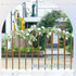 Der Rose 2Pcs Artificial Eucalyptus Flower Garland with Fake Rose Flower Vine Seeded Eucalyptus Leaves Greenery Garland for Wedding Table Runner B...