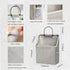 2 Pack Wall Hanging Storage Bag, Hanging Organizer Bag with Sticky Hook, Wall Organizer for Dormitory Bathroom Bedroom Kitchen (Grey)...